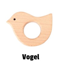Beißanhänger Holz Vogel